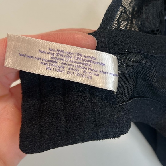 Cacique Black Lace Bra 38F - Picture 6 of 10